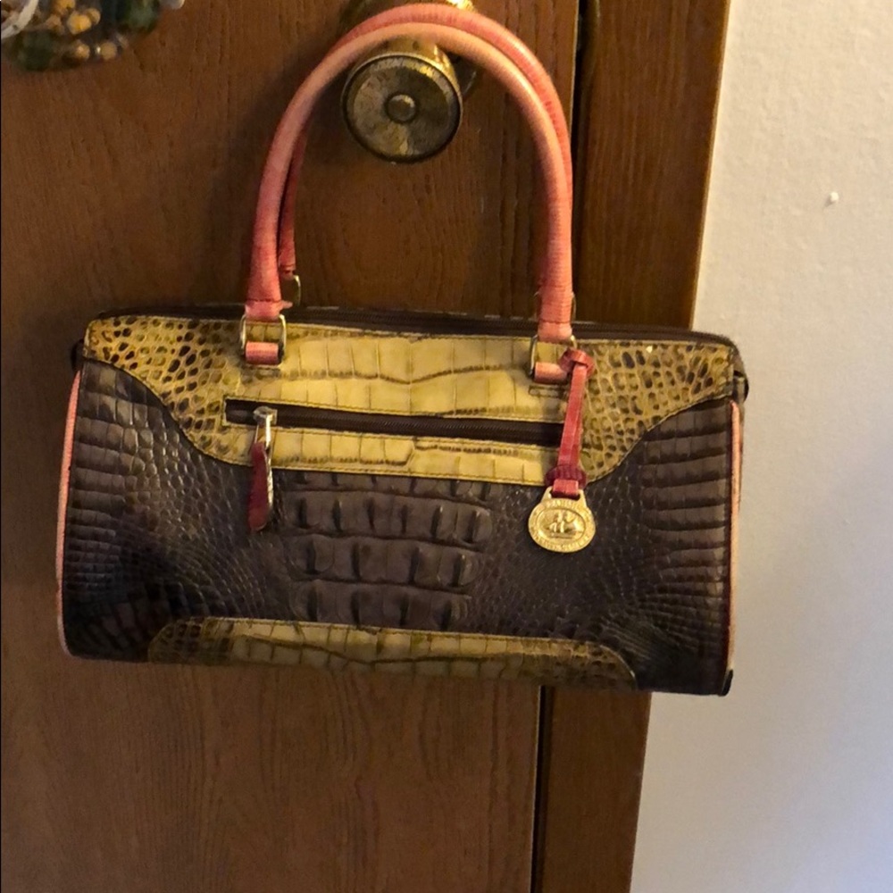 Brahmin multi colored satchel